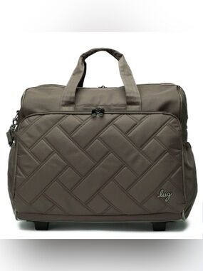Lug Locomotion Travel/Work Bag. UltraX RFID rolling tote. Walnut Brown. NWT